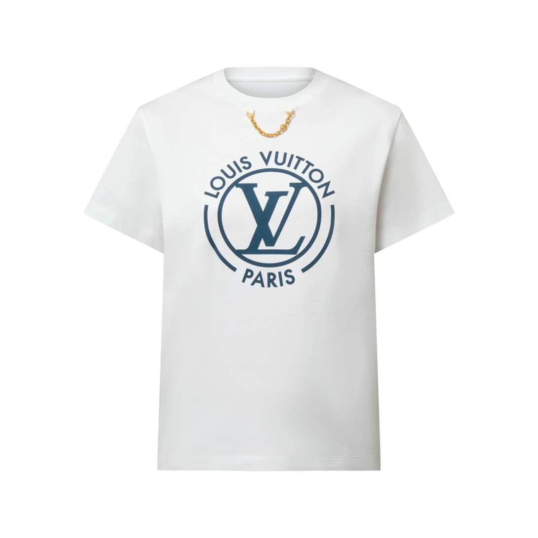 Camiseta com LV Circle Flocado - Ready-to-Wear | LOUIS VUITTON ®